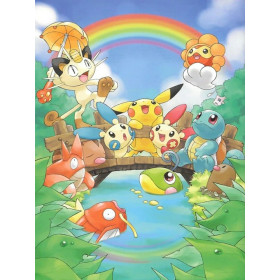 Peinture par Numéro Pikachu et Amis sous l'Arc-en-Ciel