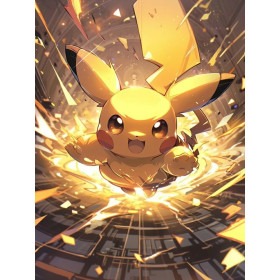 Peinture par Numéro L'Éclair Bondissant de Pikachu