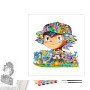 Contenu du kit peinture par numéro Sacha et le Bestiaire de Kanto (Mosaïque)