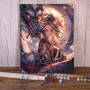 Kit de peinture par numero - La Femme au Kimono et son Dragon Héroïque : Style Anime