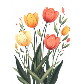 Peinture par Numéro Bouquet d'Anthuriums Tropicaux
