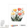 Contenu du kit peinture par numéro Bouquet d'Anthuriums Tropicaux