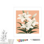 Contenu du kit peinture par numéro Poésie de Lys Blancs