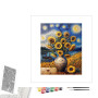 Contenu du kit peinture par numéro Vase de Tournesols d'Été