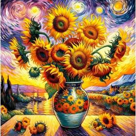 Peinture par Numéro Harmonie de Tournesols Lumineux