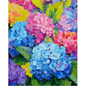 Peinture par Numéro Éclat de Jacinthes Bleues