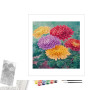 Contenu du kit peinture par numéro Ronde de Pivoines Romantiques