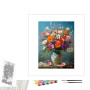 Contenu du kit peinture par numéro Éclat de Marguerites Colorées