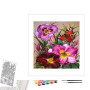 Contenu du kit peinture par numéro Bouquet de Primevères de Printemps