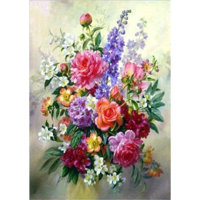 Peinture par Numéro Poésie de Pivoines d'Été