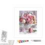 Contenu du kit peinture par numéro Bouquet de Pivoines Pastels