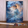 Kit de peinture par numero - La Danseuse et le Dragon des Glaces : Beauté Boréale