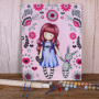 Kit de peinture par numero - Gorjuss : Alice au Pays des Merveilles et son Lapin