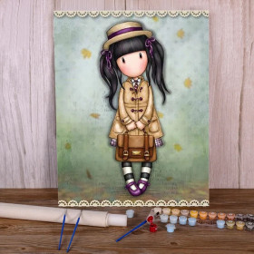 Kit de peinture par numero - Gorjuss : La Petite Exploratrice au Chapeau