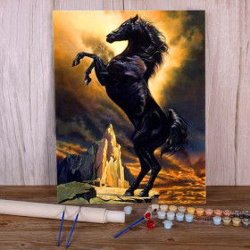 Kit de peinture par numero - Étalon de Feu Créature Ardente