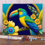 Kit de peinture par numero - Toucan Tropical de Lumière
