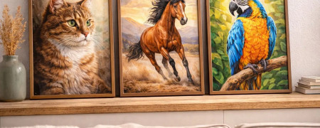 Peinture par Numéro Animaux — Kits Chats, Chiens, Chevaux
