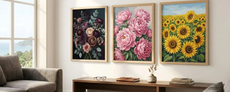 Peinture par Numéro Fleurs : Roses, Pivoines, Tournesols